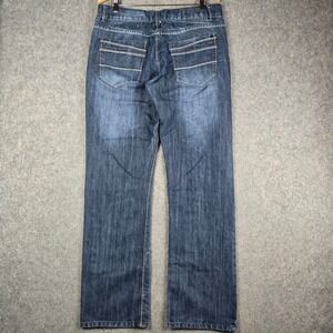 Blue Rag Jeans Mens 36x33 Blue Denim Relaxed Fit Stitch Skater Y2K Baggy